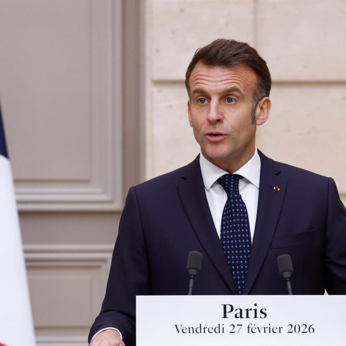 Na snímke francúzsky prezident Emmanuel Macron.