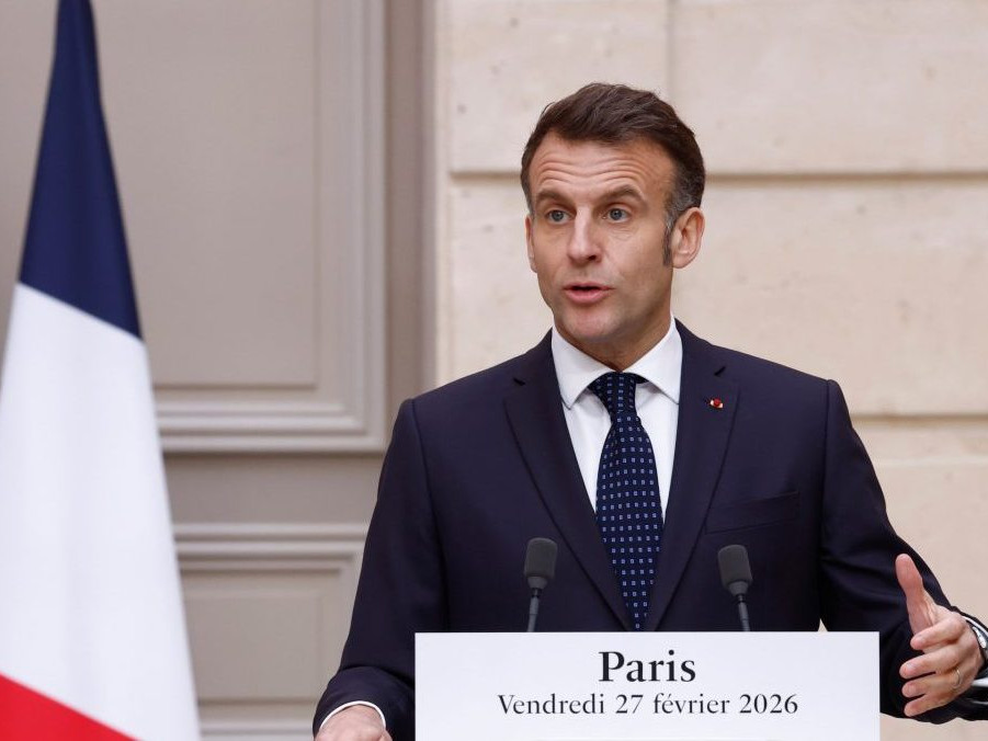 Na snímke francúzsky prezident Emmanuel Macron.