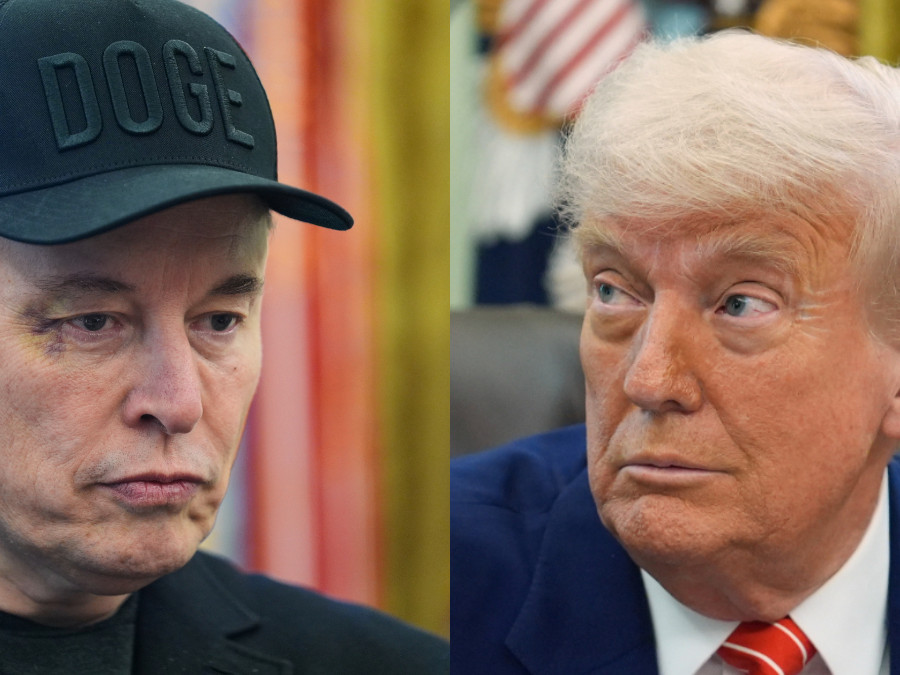 Zľava Elon Musk a Donald Trump.