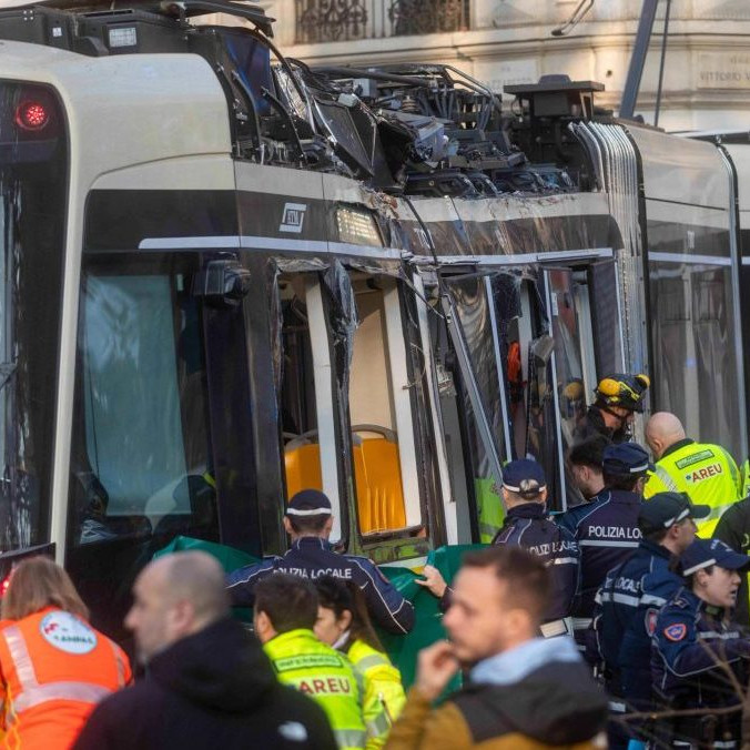 Na snímke miesto tragickej nehody v Miláne.