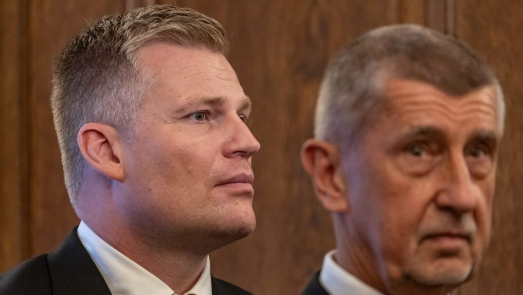 Na snímke Filip Turek a Andrej Babiš.