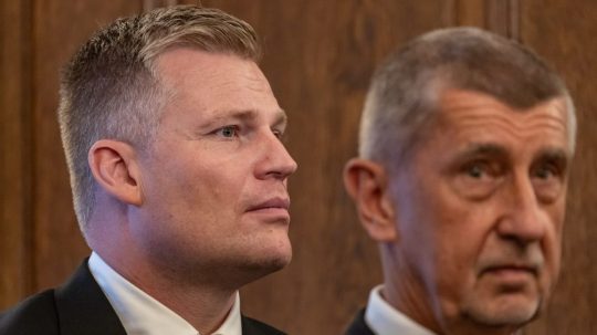 Na snímke Filip Turek a Andrej Babiš.