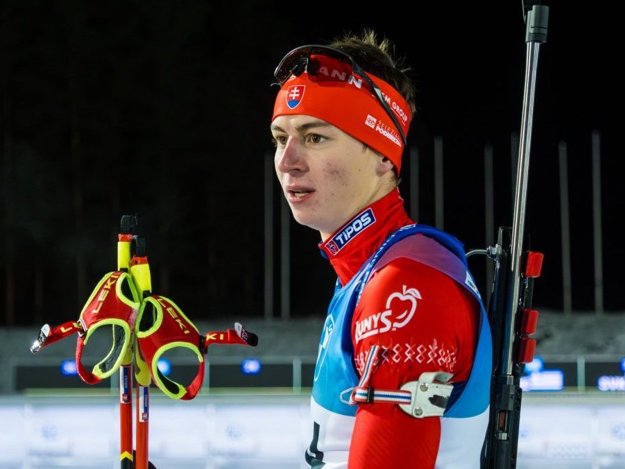 Slovenský biatlonista Jakub Borguľa.