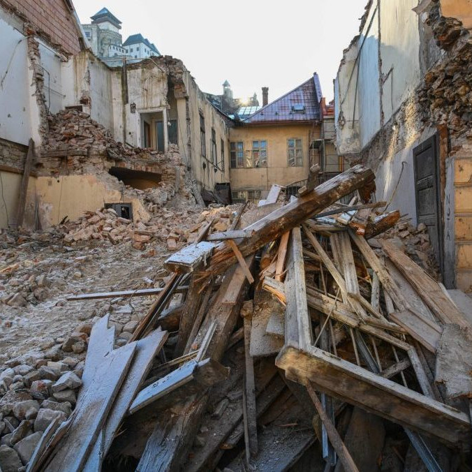 Zbúraný pamiatkovo chránený objekt v Trenčíne.