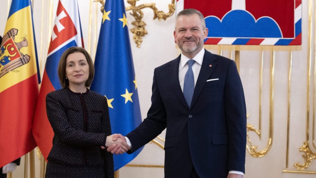 Peter Pellegrini a prezidentka Moldavska Maia Sanduov&aacute;.