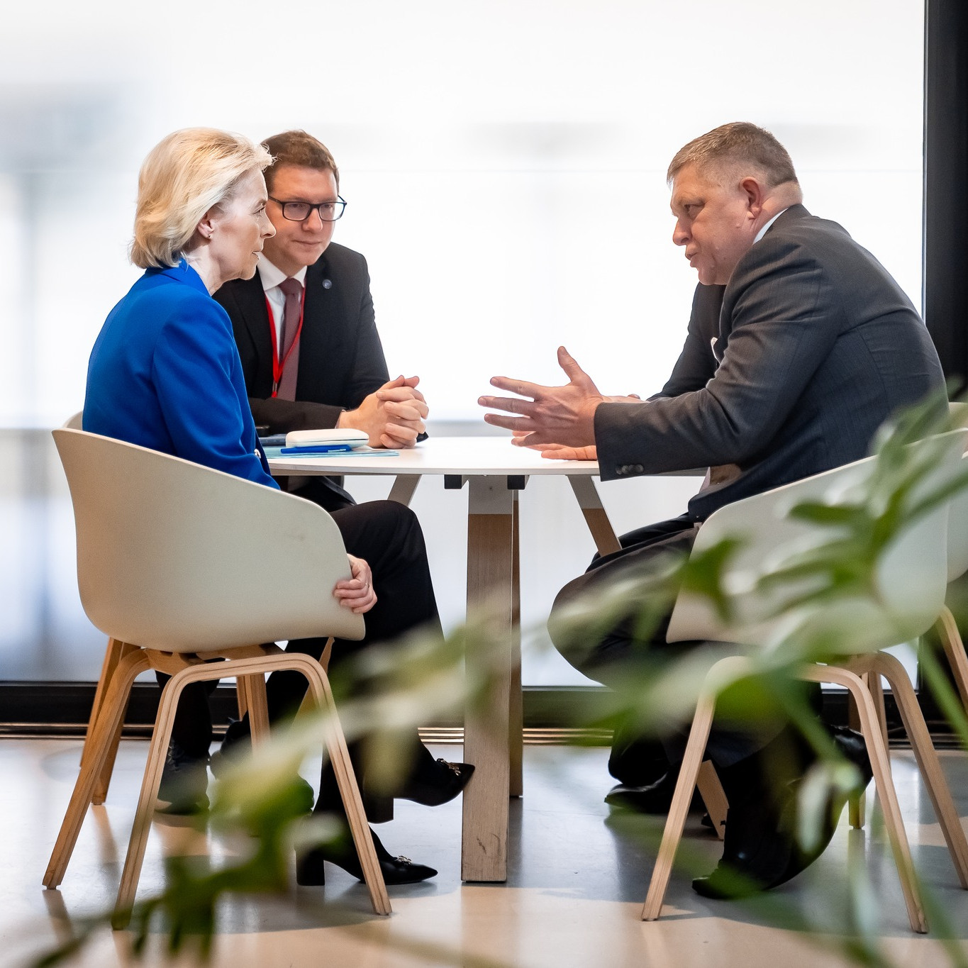 Robert Fico na stretnutí s Ursulou von der Leyenovou.