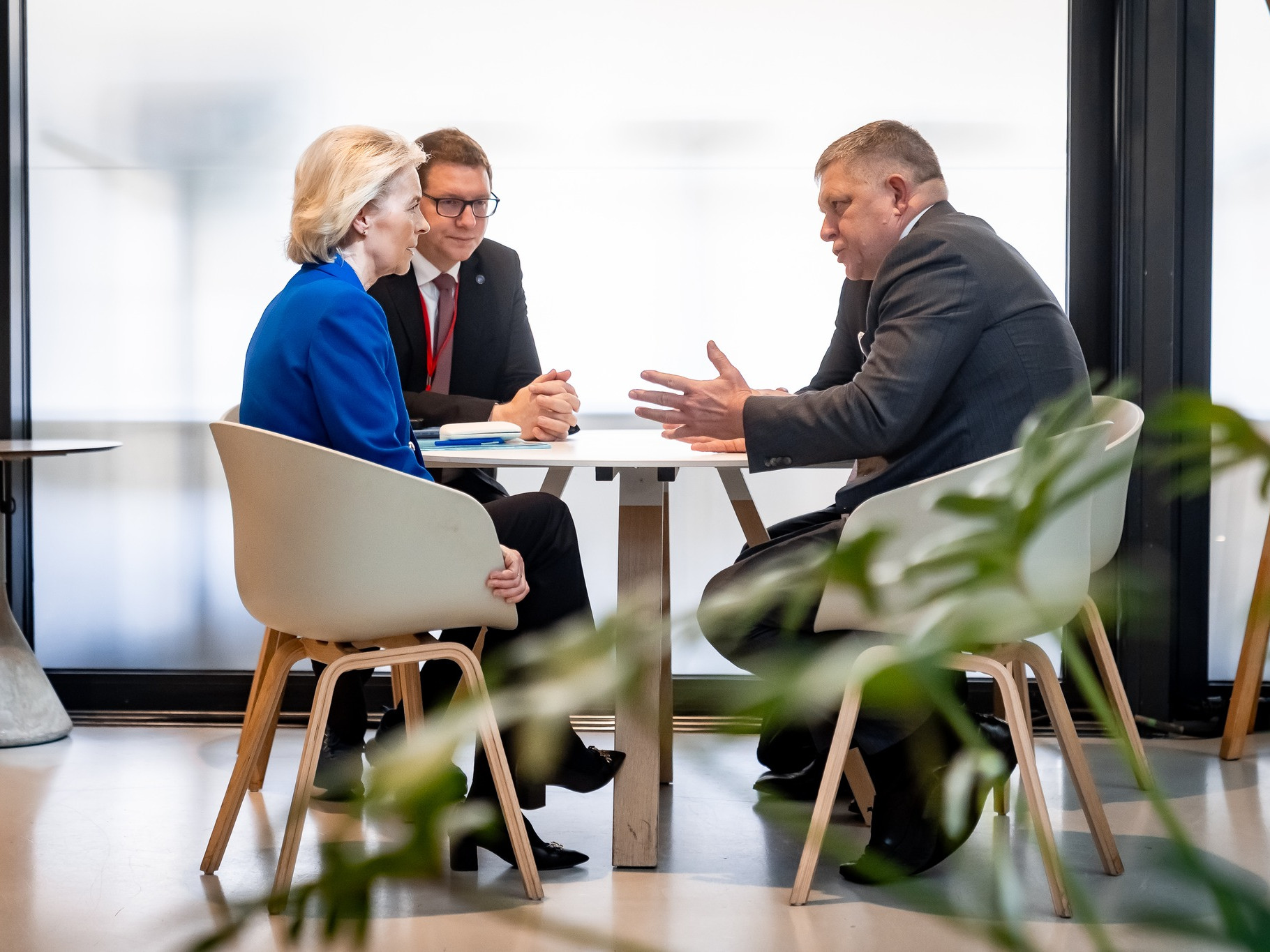Robert Fico na stretnutí s Ursulou von der Leyenovou.