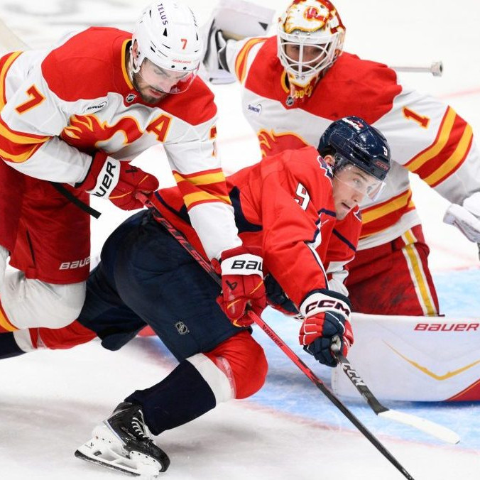 Hokejisti Calgary Flames a Washington Capitals.