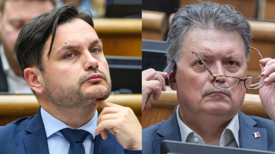 Na snímke Peter Stachura a Ján Horecký.