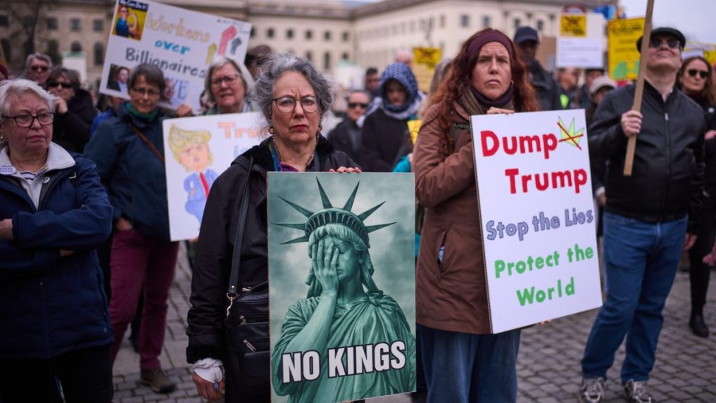 Demonštrácia proti Trumpovi v Nemecku