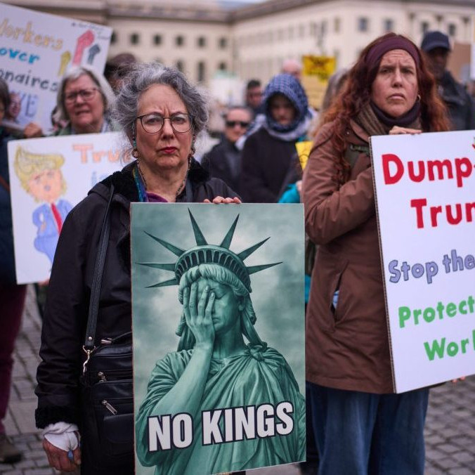 Demonštrácia proti Trumpovi v Nemecku