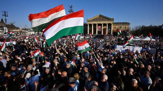 Maďarsko, demonštrácia