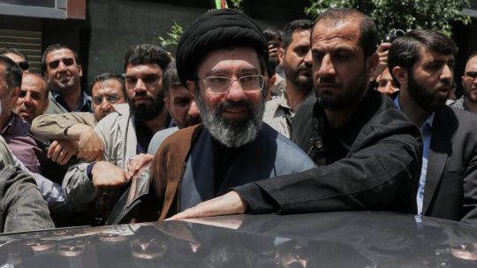 Na archívnej snímke z 31. mája 2019 Modžtabá Chameneí.