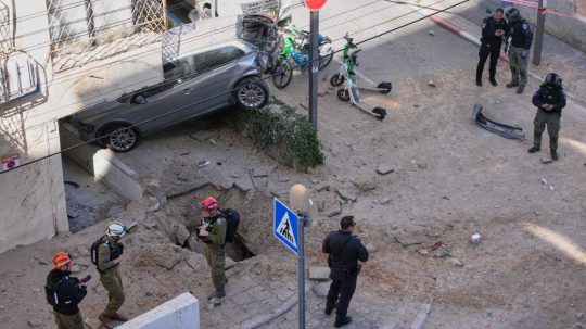 Iránsky útok na Tel Aviv.