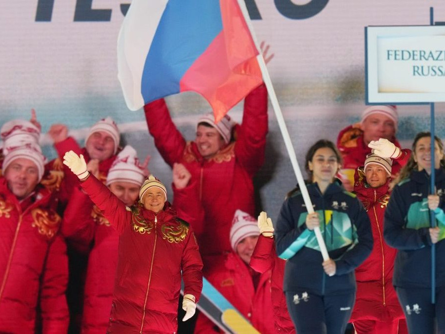 Na snímke parašportovci z Ruska.