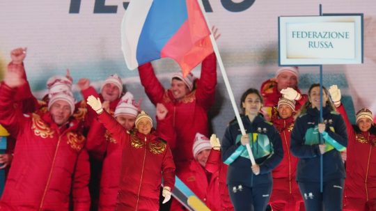 Na snímke parašportovci z Ruska.