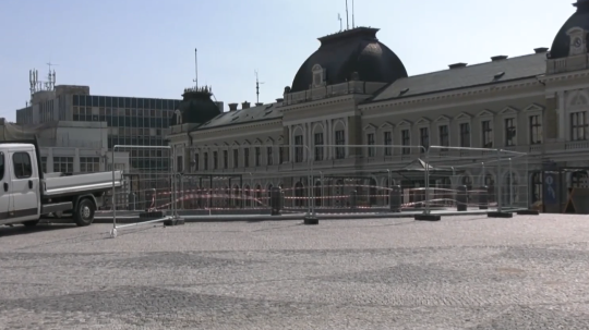 Na snímke fontána v Nitre.