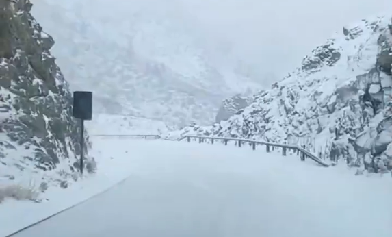 Na snímke sneh na Kanárskych ostrovoch.