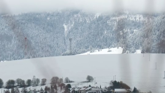 Na snímke zasnežená krajina.