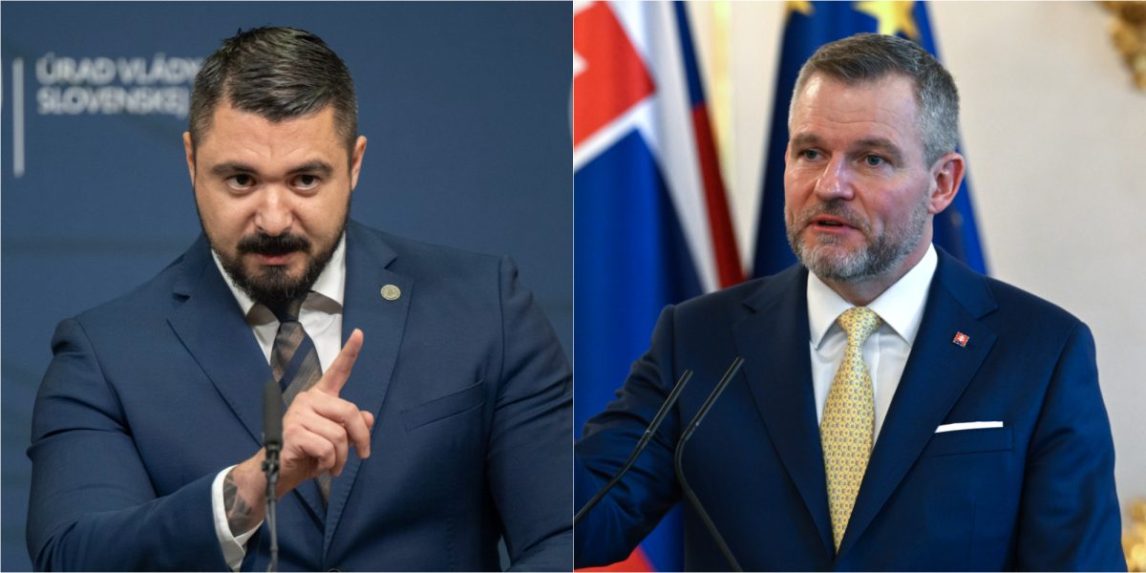 Na snímke Pavol Gašpar a Peter Pellegrini.