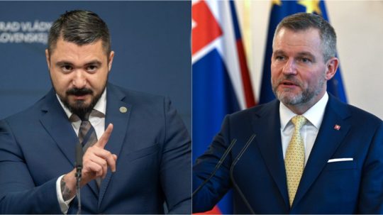 Na snímke Pavol Gašpar a Peter Pellegrini.