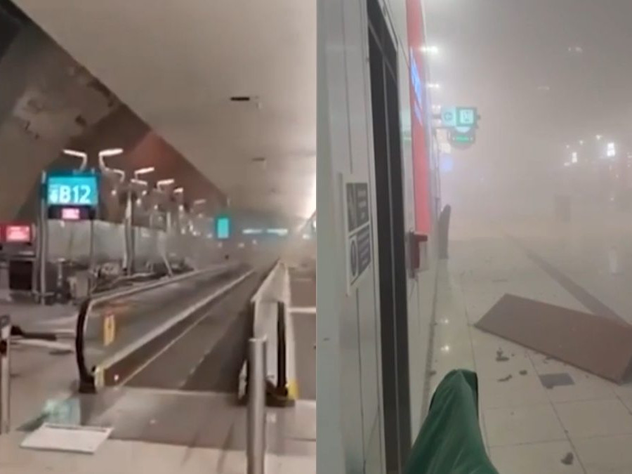 Ilustračné zábery z letiska po útokoch.