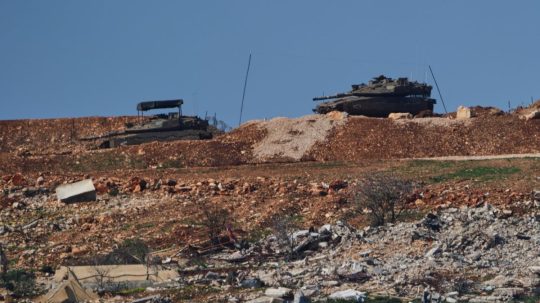 Na ilustračnej snímke izraelské tanky.