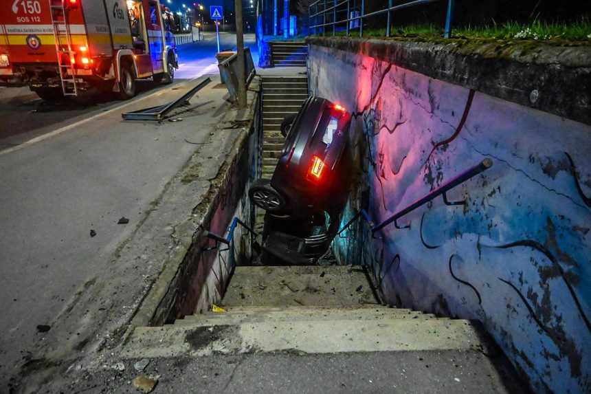 Miesto dopravnej nehody.