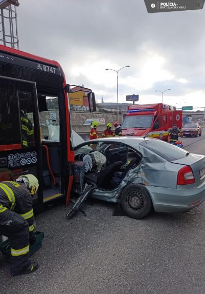 Miesto dopravnej nehody.