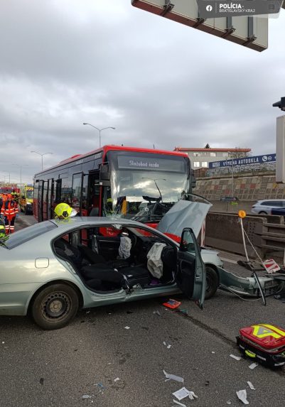 Miesto dopravnej nehody.