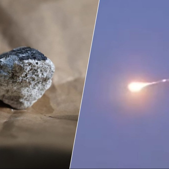 Na snímke meteorit v Nemecku.