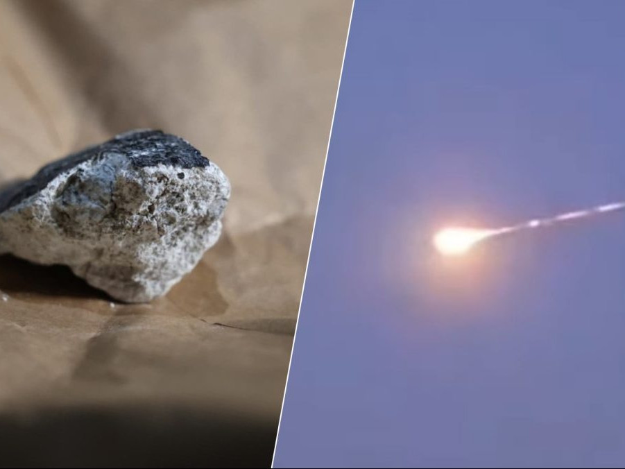 Na snímke meteorit v Nemecku.