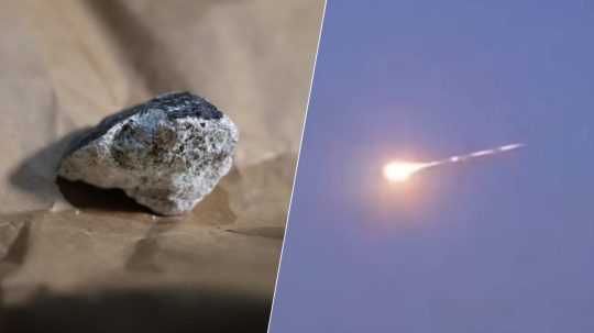 Na snímke meteorit v Nemecku.