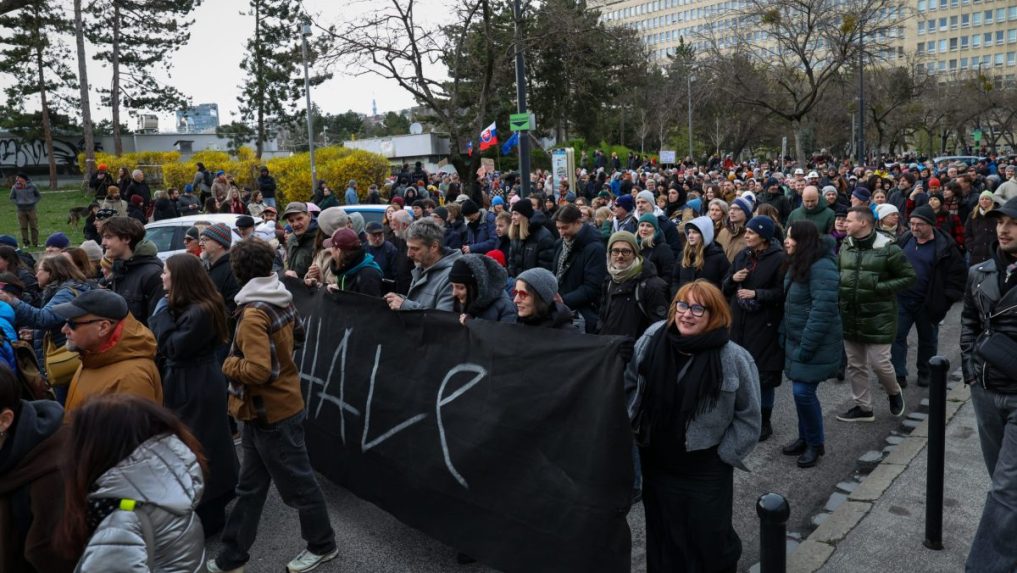 Protestný pochod na podporu kultúry.