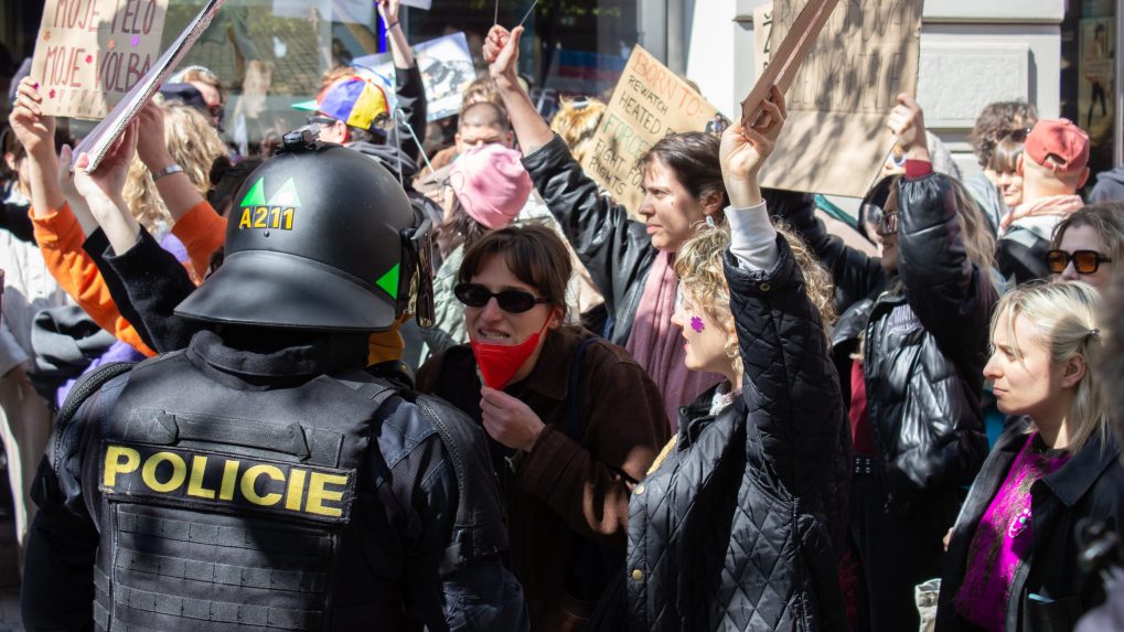 protest v Prahe