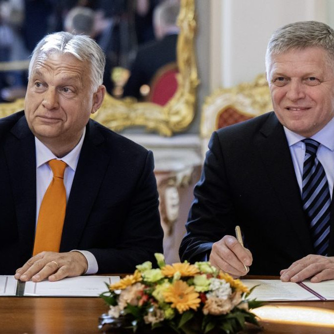 Viktor Orbán a Robert Fico.