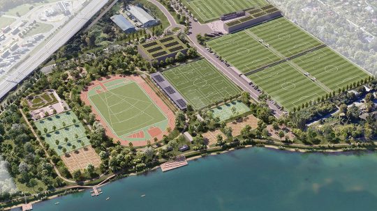 Nový športový areál má vyrásť na Zlatých pieskoch.