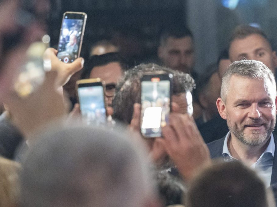 Peter Pellegrini počas volebnej noci.
