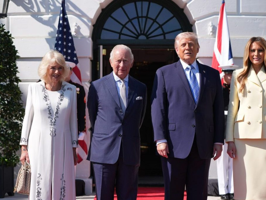 Britský kráľovský pár na návšteve v Bielom dome.