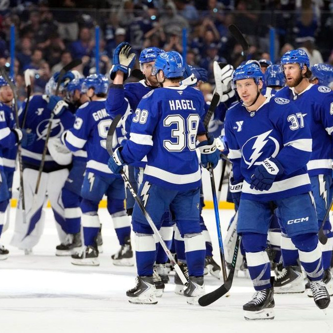 Na snímke hokejisti Tampy Bay.