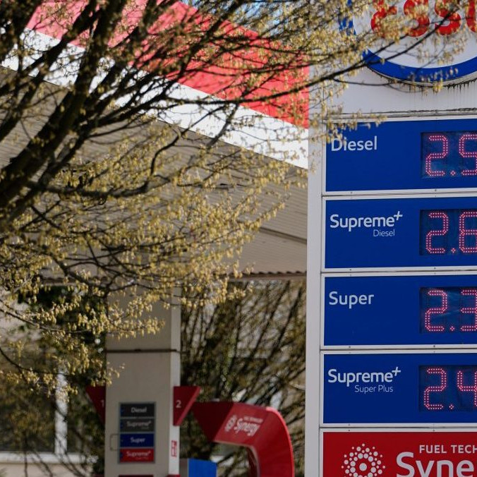 Na snímke ceny pohonných hmôt na čerpacej stanici v Mníchove.