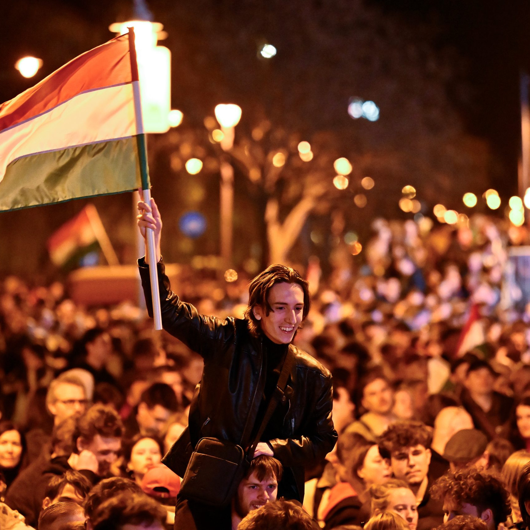 Reakcie podporovateľov strany TISZA na výsledky volieb v Budapešti.