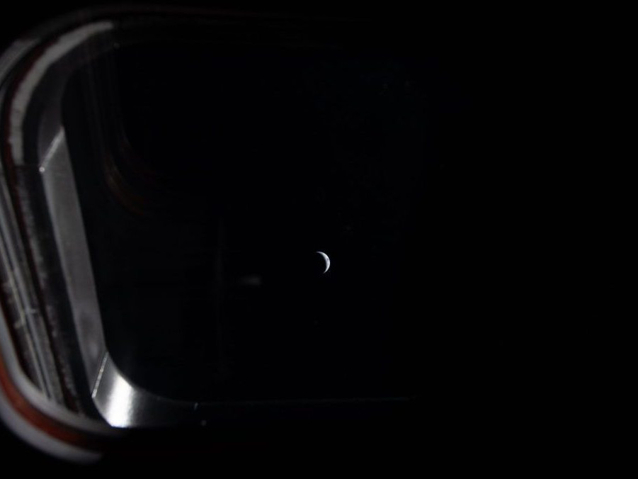 Snímka Mesiaca, ktorú z kozmickej lode Orion poslali na Zem.