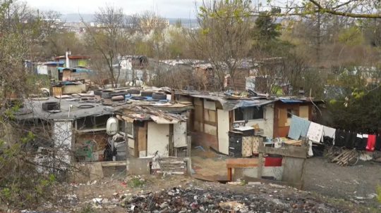 Nelegálna osada pri Košiciach.