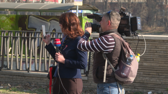 Ilustračná snímka maďarských novinárov.