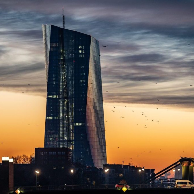 Na ilustračnej snímke budova Európskej centrálnej banky.