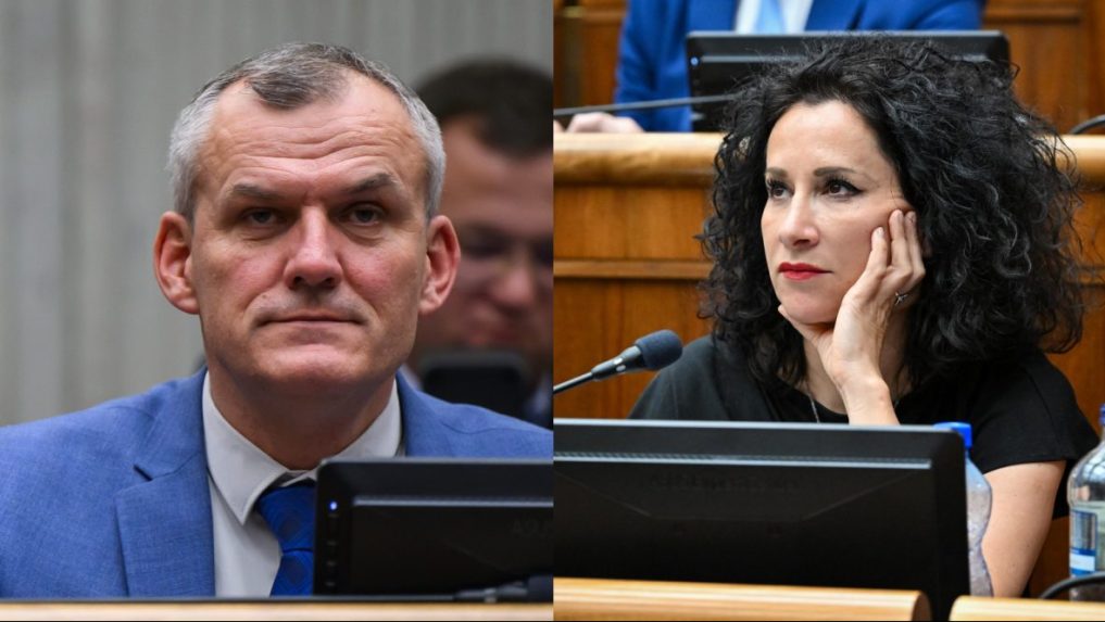 Poslanec NR SR Roman Malatinec a poslankyňa Zora Jaurová (PS).
