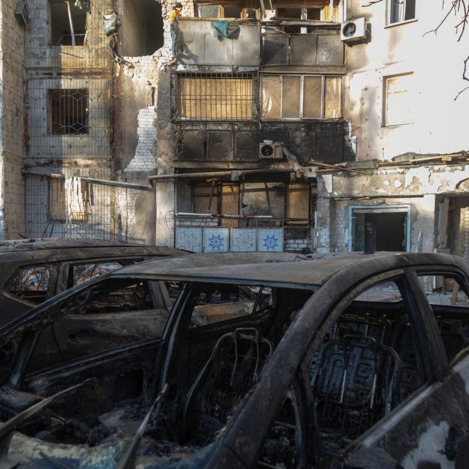 Na archívnej snímke Odesa po ruskom útoku.