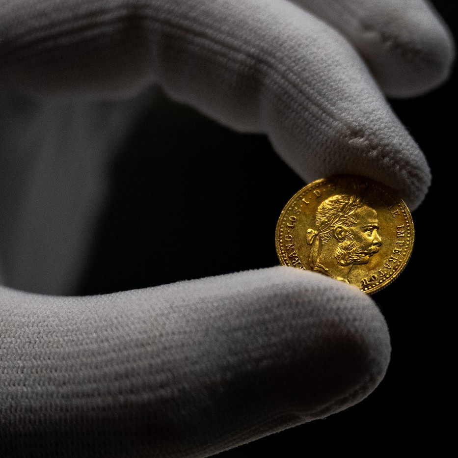 Na snímke zlatá minca.
