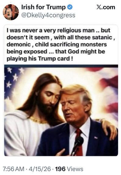Na sn&iacute;mke obr&aacute;zok, ktor&yacute; zdieľal Donald Trump.